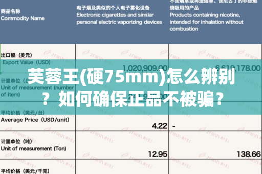 芙蓉王(硬75mm)怎么辨别？如何确保正品不被骗？
